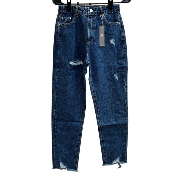 tractr High Rise Weekender Destructed Jeans Style: 9C036-D-D3CN Size 00/24 - Picture 1 of 8
